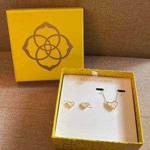 *SOLD* Kendra Scott Ari Gold Heart Set (With Gift Box & Bow)